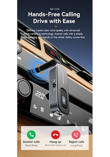 Bt10 Bluetooth 5.1 Çevirici Adaptör Ce/fc/rohs Lisanslı Araba Müz