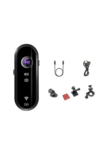 Çok Fonksiyonlu Kamera 1080p Hd Kamera Wıfı Cep Telefonu Ara Bağlantısı Black Cycling Kit Black Cycling Kit Siyah