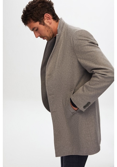 Ds Damat Regular Fit Gri Kaşe Kaban 5HF08ORT10000 Gri