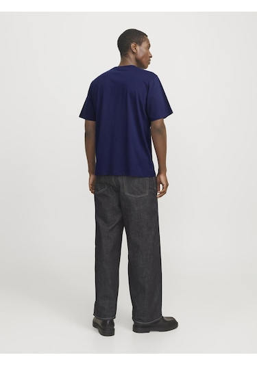 Jack & Jones Erkek Kabartma Logo Baskili Tişört - Vesterbro - 12240121 Ocean Cavern