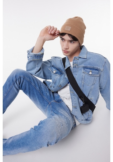 Lee Slim Fit Dar Kesim Normal Bel Taşlamalı Açık Mavi Esnek Luke Jean Denim Kot Pantolon L719119404 Mavi