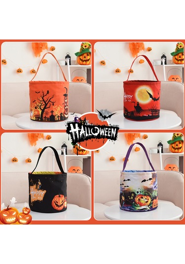 Konesam Halloween Mor Led Işıklı El Tote Sepeti, 3 Işık Modu Hızlı/ Yavaş Flash, Sürekli Açık , Lr44 Pil Dahil, Kadife Malzeme, Şeker/ Oyuncak Taşıma, Halloween Partileri İçin Mor