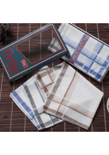 Rozet Tekstil Kutulu Kumaş Mendil 40x40 Cm Düzine 12 Adet
