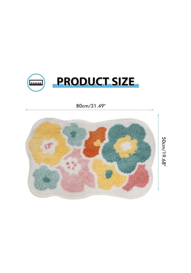 Kangvka Yumuşak Fluffy Banyo Halısı - Yüksek Emici, Kaymazsız, Makine Yıkama Uygun, 40x60 Cm Keçiboynuzu Benzeri Diğer