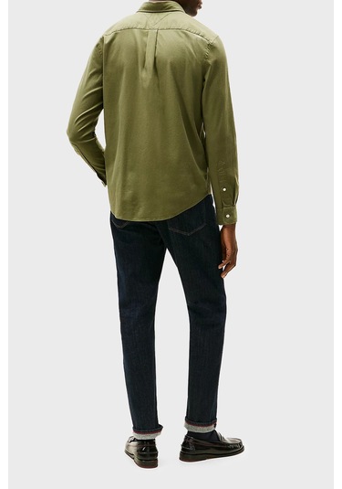 Tommy Hilfiger Erkek Gömlek Mw0mw40469 Plı Yeşil Yeşil