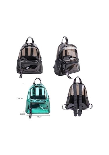 Sones Tınyat T9051 Bayanlar Jöle Çanta Su Geçirmez Pvc Şeffaf Sırt Çantası Turuncu