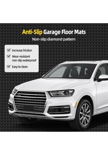 Fortunelane 4 X 8 Ft Elmas Vinil Garaj Paspası, Suv, Mpv, Kamyon İçin 2,5 Mm Kalınlık