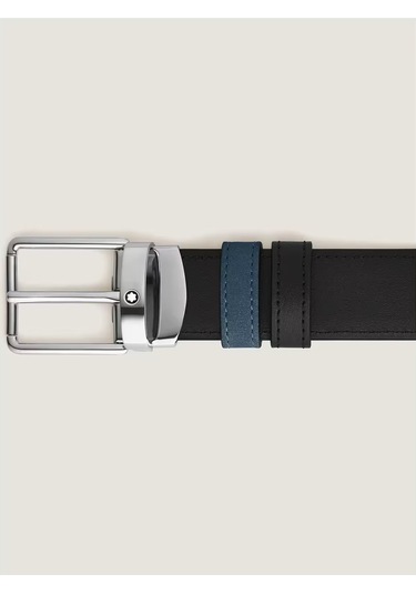 Montblanc Everyday Tokalı Kadife Mavi - Siyah 30 Mm Çift Taraflı