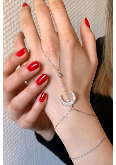 925 Ayar Gümüş Ay-yıldız Tasarım Şahmeran - 45098601 Gümüş