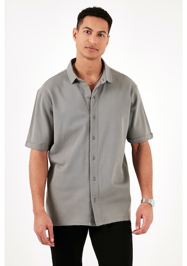 Buratti Pamuklu Regular Fit Kısa Kollu Erkek Gömlek 5902724 Açık Haki Buratti Pamuklu Regular Fit Kısa Kollu Erkek Gömlek 5902724 Açık Haki