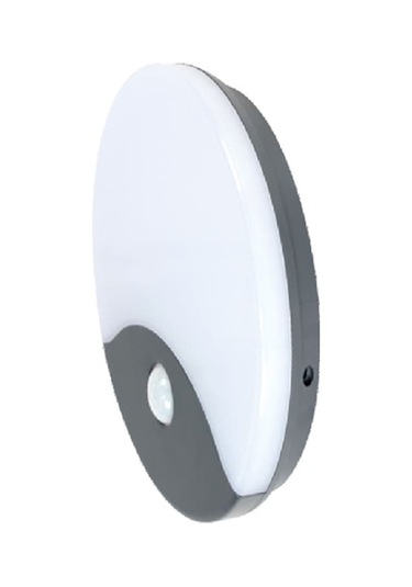 12W Sıva Üstü Led Armatür Sensörlü ( 4000K ) Ct 7092 12W-4000K Beyaz - Gri