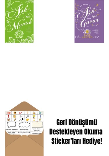 Aşk Ve Mantık Ciltli + Aşk Ve Gurur Ciltli + Okuma Sticker'ları