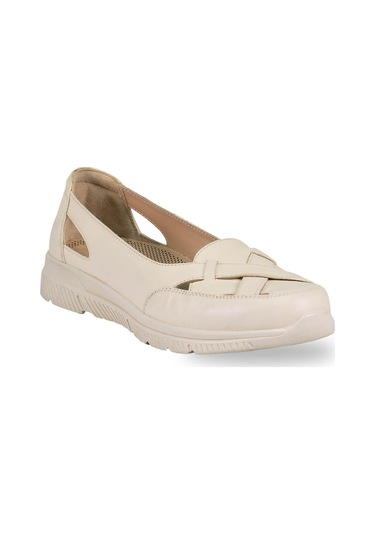 Forelli 29430-g Anya Bej Kadın Hakiki Deri Ayakkabı Bej