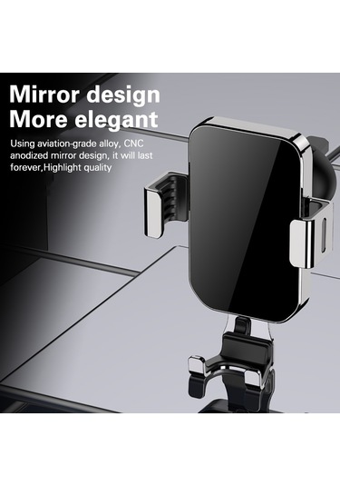 Cbtx Yc12 Evrensel Dönebilen Araba Hava Çıkışı Dağı Yerçekimi Telefon Tutucu Metal Braket - Mavi