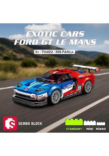 Sembo Block Ford Gt Le Mans Yapı Bloğu Seti 305 Parça