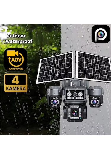 Ventus 8mp 4 Kameralı 4g Çift Solar Panel 16x Zoom Dual Batarya Hieasy Aov Sürekli Kayıt Gece Görüş Çift Yönlü Ses Hieasy Türkçe