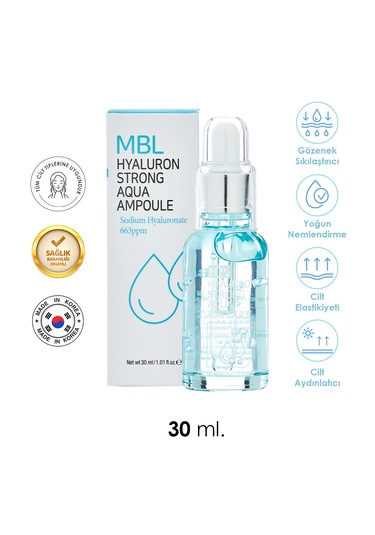 Kuru Ciltler İçin Nemlendirici Ve Onarıcı Saf Ve Yoğun Hyaluronik Asit İçeren Ampoule Serum