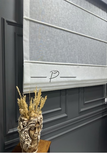 Katlamalı Keten Perde Eko Şantuklu Foldet Keten Ekru Renk Ekru