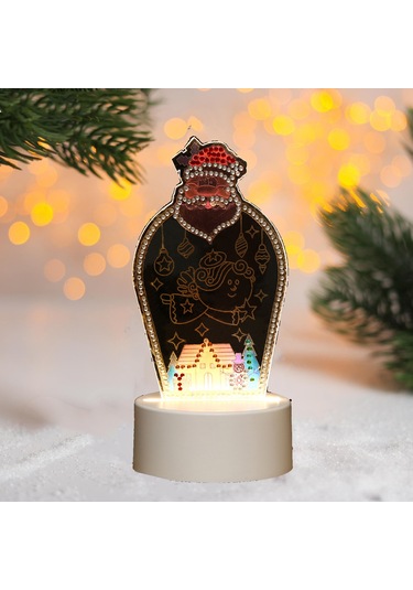 Skycity Noel Dıy El Yapımı Parlak Işıklı Pırlanta Tablo, 3 Farklı Desenli Led Gece Lambası, Hediye Önerisi Diğer