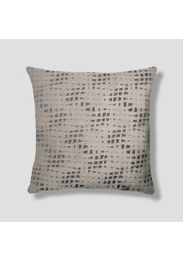 Sezyon Riva Desenli 50 50 Bej Gri Kırlent Kılıfı Bej Gri