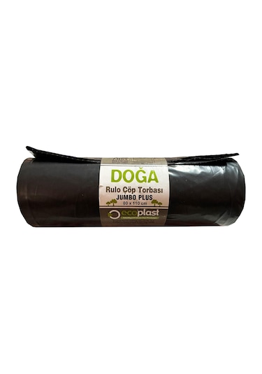 Ecoplast Jumbo Boy Siyah Çöp Torbası Poşeti 700 G 90 L 10'lu 80 x 110 CM