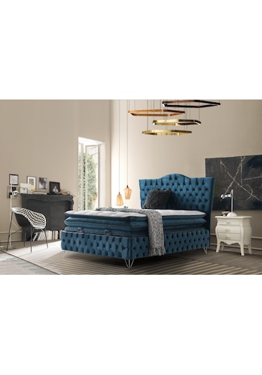 Alpha Ultra Ortopedik Antialerjik 34cm 180 200 Yatak-baza-başlık Seti 180 x 200