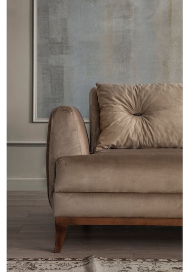 Paris Yataklı Kanepe Vizon Vizon