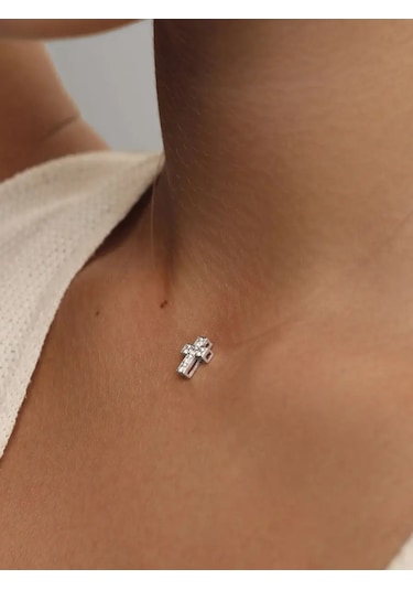 Marıola 925 Ayar Misina İle Görünmez Gümüş Kolye 71654878 Gri