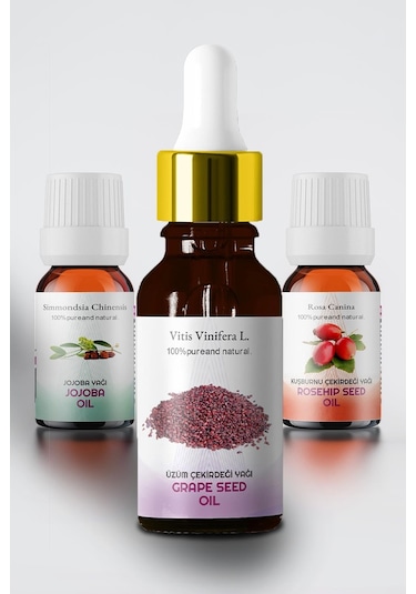 Proclis Kuşburnu Çekirdeği Yağı 10 ML + Jojoba Yağı 10 ML + Üzüm Çekirdeği Yağı 50 ML