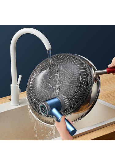 Elektrikli Temizleme Fırçası, Güç Göstergesi, 3 Hız Ve Maksimum 2400 Rpm Mavi