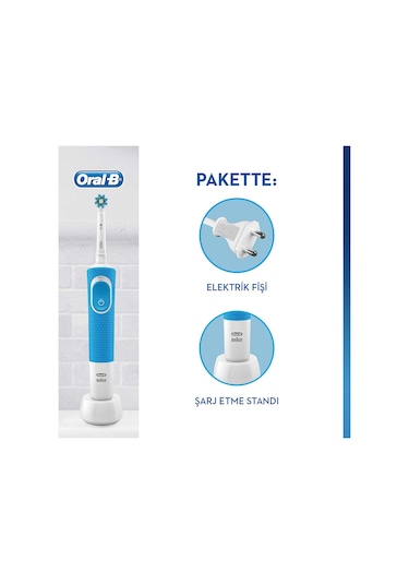 Oral-B Vitality 100 Cross Action Mavi Şarjlı Diş Fırçası