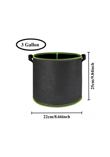 Sebze/çiçek/bitki Yetiştirme Çantaları 2/3/5/7/10 Galon Kalınlaşmış Dokunmamış Yetiştirme Çantaları Havalandırma Kumaş Saksılar Kulplu Saksı Yellow