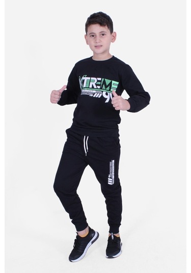 Fyk Kids Yuvarlak Yaka 3'lü Erkek Çocuk Eşofman Takımı Çok Renkli