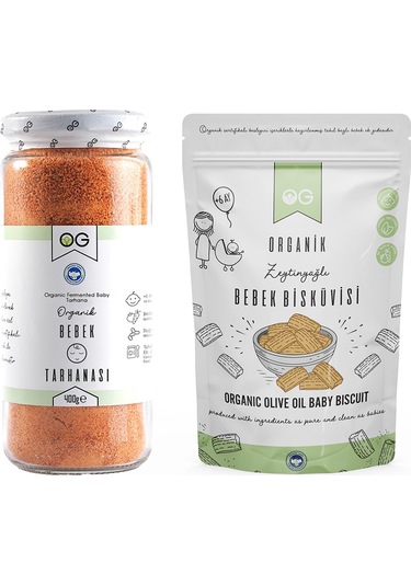 OG natural Organik Bebek Tarhanası ve Organik Bebek Bisküvi Seti +