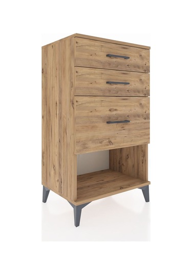 Hyperion Komodin 3 Çekmeceli 60x44x106 Çam-çam Çam