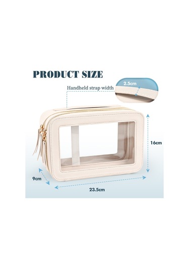 Sones Çift Katmanlı Pvc Su Geçirmez Seyahat Kozmetik Saklama Paketi Büyük Kapasiteli Islak Ve Kuru Ayırma Şeffaf Skylight Pu Çanta Gül Kırmızısı