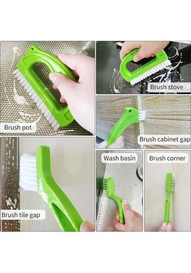 Fosenze 6'lı Ev Temizlik Fırçası Seti - Abs Kollü, Yıkanabilir, Derinlemesine Temizleme - Mutfak, Duvar, Lavabo, Fırın, Banyo Uygun