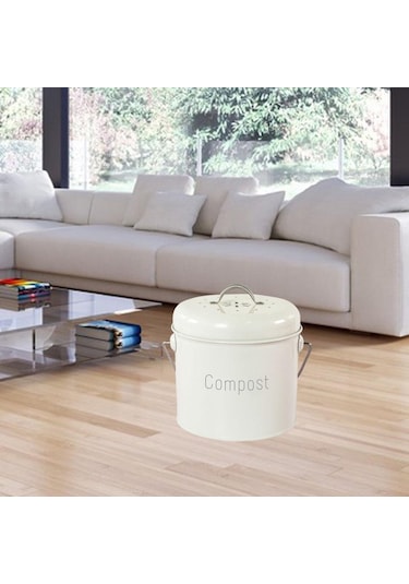 Homyl 3l Bahçe Kompost Kutusu Tezgahı Kapalı Kapaklı Kovası