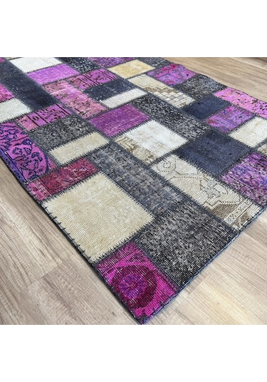 Hoom Rugs Patchwork Mor El Dokuma Kilim Mor
