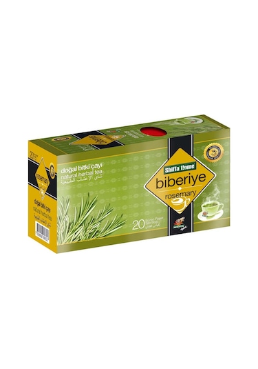 Shiffa Home Biberiye Doğal Bitki Süzen Poşet Çay 20 x 1.5 G