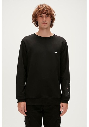 Bad Bear Be Cool Crewneck Erkek Sweatshirt Siyah S-xxl 001