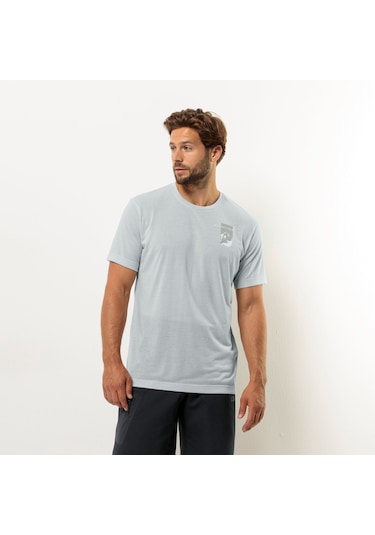 Jack Wolfskin Vonnan S/s Outdoor Tişört Gri Gri