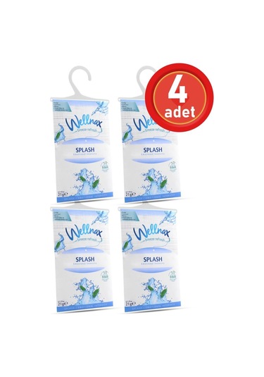 4 ADET Wellnax Oda Kokusu Dolap Çekmece Araç Kokusu Splash Koku K