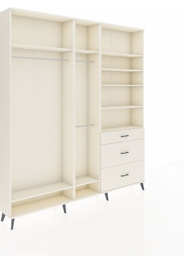 Arges Dolap 9 Raflı 3 Çekmeceli 3 Askılı 220x30x243 Aytaşı-aytaşı/aytaşı Aytası/aytası
