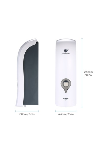 Kangvka Duvar Tipi 300ml El Sabunu Dağıtıcı - Ev Ve Otel Banyoları İçin Manuel Basma Tipi - Delme Yok Kurulum - Beyaz Cd-1049a Diğer
