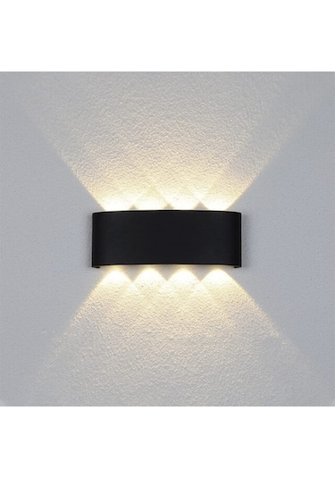 Tongxida Modern Led Duvar Aydınlatma - 8 Ledli Şık Salon Ve Yatak Odası Aplik Siyah Siyah