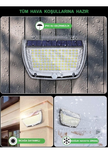 Upway 160 Led Yansımalı Yeni Model Solar Güneş Enerjili Sensörlü Lamba