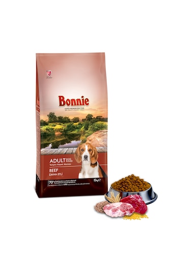 Bonnie Sığır Etli Yetişkin Köpek Maması 15 Kg