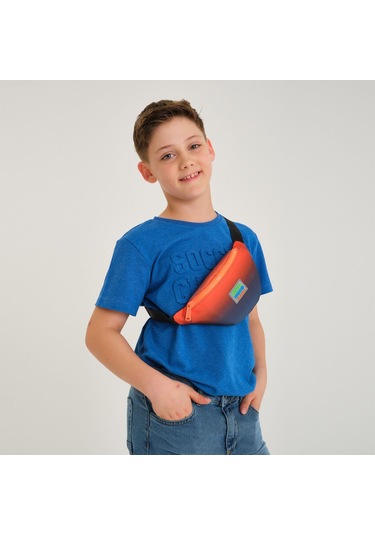 Coral High Erkek Çocuk Günlük Bel Çantası - Siyah Turuncu Gradyan Çok Renkli