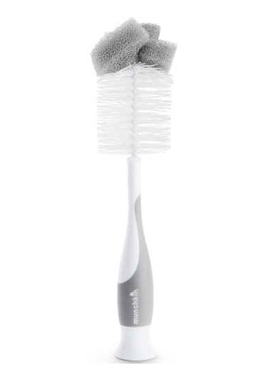 Munchkin Bristle Bebek Biberonu Temizleme Fırçası Beyaz - Gri